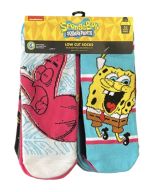 2.49 SPONGEBOB SQUAREPANTS 10 PAIRS LOW CUT SOCKS