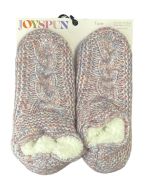 3.99 JOYSPUN KNIT SLIPPER SOCKS FAUX COLORFUL