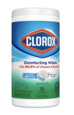 4.99 CLOROX DISINFECTING WIPES 1 POUND 75 WET WIPES