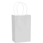 WHITE 4 CRAFT BAGS 5.25 X 8.5 X 3.25 INCH