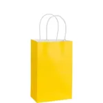 YELLOW 4 CRAFT BAGS 5.25 X 8.5 X 3.25 INCH