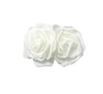 FOAM WHITE ROSES 2 PC 10 CM