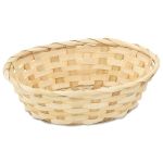 1.99 OVAL BAMBOO BASKET 10.24 INCH DIAMETER