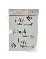 WALL ART "LIVE EVERY MOMENT LAUGH EVERY DAY LOVE BEYOND"