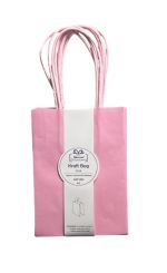 SMALL KRAFT LIGHT PINK BAG