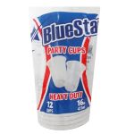 BLUESTAR PARTY CLEAR CUPS HEAVY DUTY CUPS 16 OZ 12 COUNT