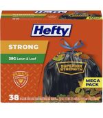 12.99 HEFTY 30GL 56PC TRASH BAG