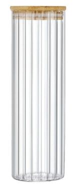 6.99 BOROSILICATE JAR BAMBOO SQUARE 2L