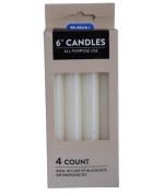 1.99 6 INCH CANDLES 4 COUNT 