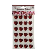 1.99 VALENTINES DAY GEMSTONE STICKERS 24 PCS 