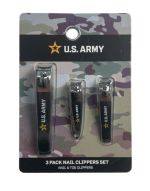 2.99 U.S. ARMY 3 PACK NAIL CLIPPERS SET 