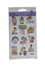 1.99 UNICORN SOFT TOUCH STICKERS 