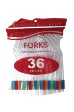 CUTLERY FORKS WHITE 7IN 36PC  