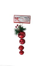 1.99 BELL ORNAMENT 3-5CM 4PC RED