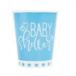BLUE BABY SHOWER CUP 9 OZ 8 CT  