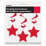 HANGING DECOR RUBY RED STAR
