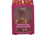 2.99 SMYL STAINLESS STEEL TONGUE SCRAPERS 2 PACK