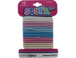 STYLIN GIRL 18 PONYHOLDERS COLORFUL PREMIUM ELASTIC