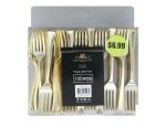 6.99 PLASTIC MINI FORK 100 PCS GOLD 