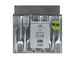 6.99 PLASTIC MINI FORK 100 PCS SILVER