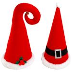 1.99 TREE TOPPERTABLE DECOR XMAS 12IN 2AST SANTAELF HAT XM HT