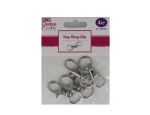 SILVER KEY RING CLIPS 4 PACK