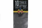 Black Tissue Gift Wrap Paper 10 Count  