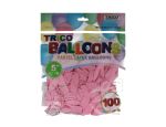 4.99 PINK 5 INCH PASTEL LATEX BALLOON 100 PACK