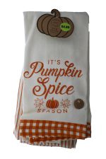 4.99 PUMPKIN KITCHEN TOWEL 3 PACK