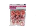PINK FLORAL EMBELLISHMENTS 9 PC