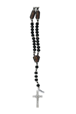 3.99 BLACK CRYSTAL ROSARY GUADALUPE