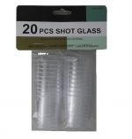 PLASTIC SHOT GLASS 20 PACK