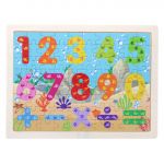 Wooden Numbers Puzzle Set for Kids 80 pieces Puzzle For Kids Learning Toys Educational Toys - Size 12 x 9 in