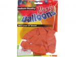 Orange 12 In Large Latex Party Balloons 5 Count  