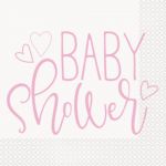 PINK BABY SHOWER LUNCHEON NAPKINS 16 CT