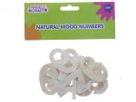 WOOD THIN NUMBERS NATURAL