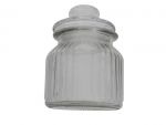 GLASS CANDY JAR PUMPKIN SHAPE 23.7 oz hegith 5.5&ampampampampampquot
