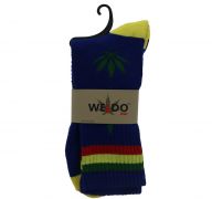 BLUE AND YELLOW WEED SOCKS