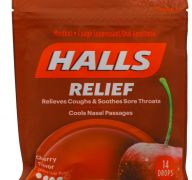 HALLS COUGH DROP CHERRY