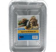 SQUARE PAN WITH DOME 3 PACK