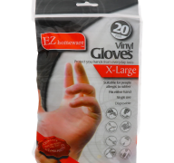 XL VINYL GLOVES 20 PACK  