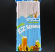 EZ PLASTIC STRAWS 100CT