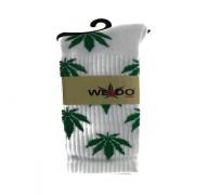 WHITE AND GREEN WEED SOCKS