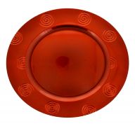 BURGUNDY ROUND PLATE CHARGER