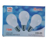FROSTED LIGHT BULBS 75 WATTS