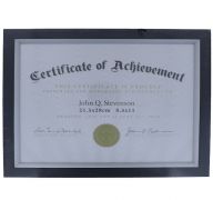 DOCUMENT FRAME 8.5 X 11 INCH BLACK AND SILVER