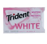 TRIDENT WHITE MINTY BUBBLE GUM