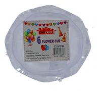 CLEAR FLOWER CUP 6 COUNT  