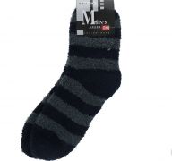 BLUE AND GRAY ADULT FUZZY SOCK