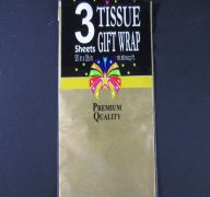 Tissue Gift Wrap Paper Gold 10 Count